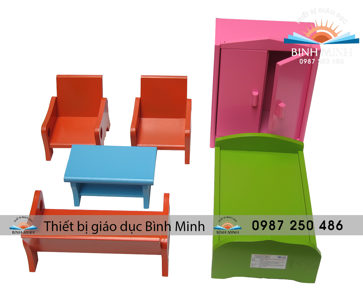 Bộ đồ chơi đồ dùng gia đình (Bàn ghế giường tủ).