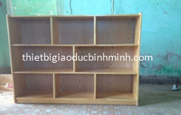 Kệ 3 tầng 8 khoang gỗ tự nhiên