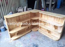 Bộ giá góc học tập 3 khối gỗ CN
