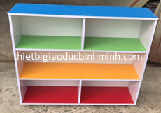 Kệ 2 tầng 5 ô gỗ CN